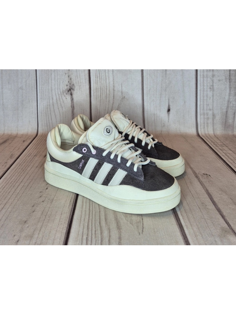 Adidas Men's Size 6.5 Bad Bunny The Last Campus Brown Suede Beige Leather Shoes